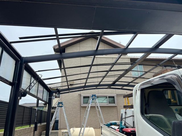 姫路市でカーポートを取り外し